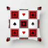 Luxury Home Decoration Pillowcase Props Hearts Square Black Heart Poker Pattern Office Sofa Car Cushion Cover