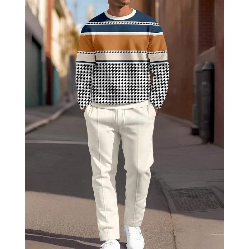 

Комплект спортивной одежды 3D-печать Градиент Худи Спортивная футболка Брюки Мужская спортивная одежда Комплект из 2 предметов Повседневная мода Спортивная одежда S