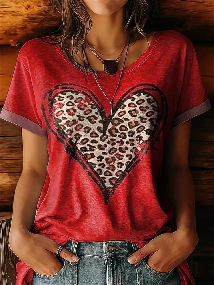 Unisexs Simple Crewneck Shortsleeve Tshirt Elegant Top With Colorful Floral Print Loosefitting Casual Shortsleeve Top