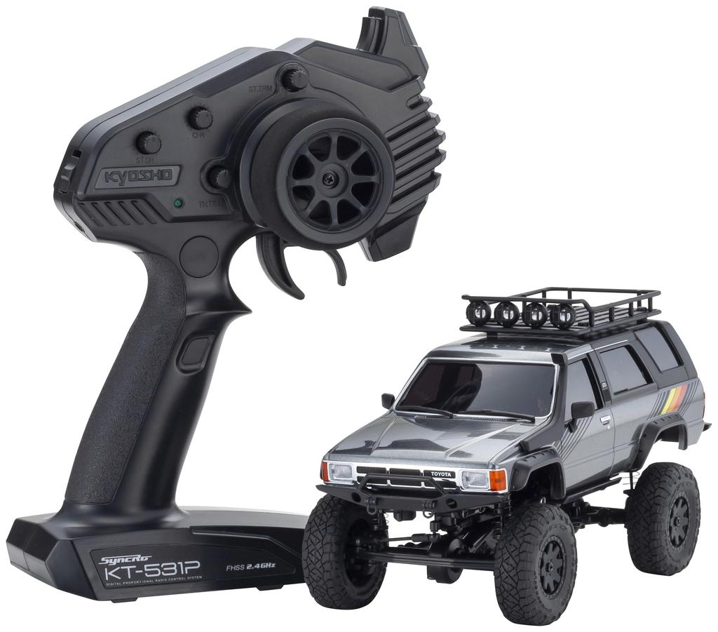 Kyosho 4x4 Readyset Toyota 4Runner აქსესუარით მუქი ნაცრისფერი ელექტრო რადიომართვადი 32540GM Mini-Z (Hilux Surf) ნაწილები, მეტალიკი,