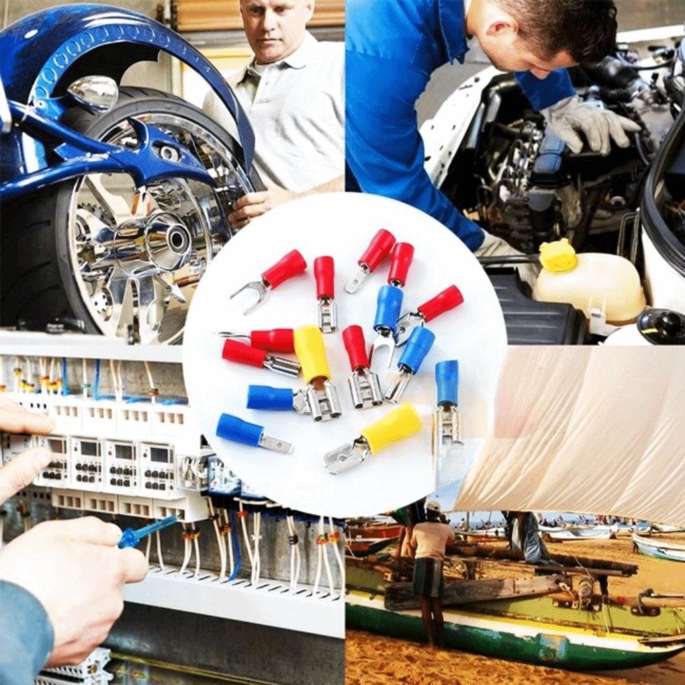 280pcs Multicolor Wire Terminal Tinplate OT Type Cold Pressure Terminal Set Binding Post Round Lug Circular Crimping Terminal