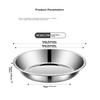 maxcook (Maxcook) 316L Stainless Steel Plate And Bowl Set, 22cm Thickened Wide Deep Shatterproof MCWA1748