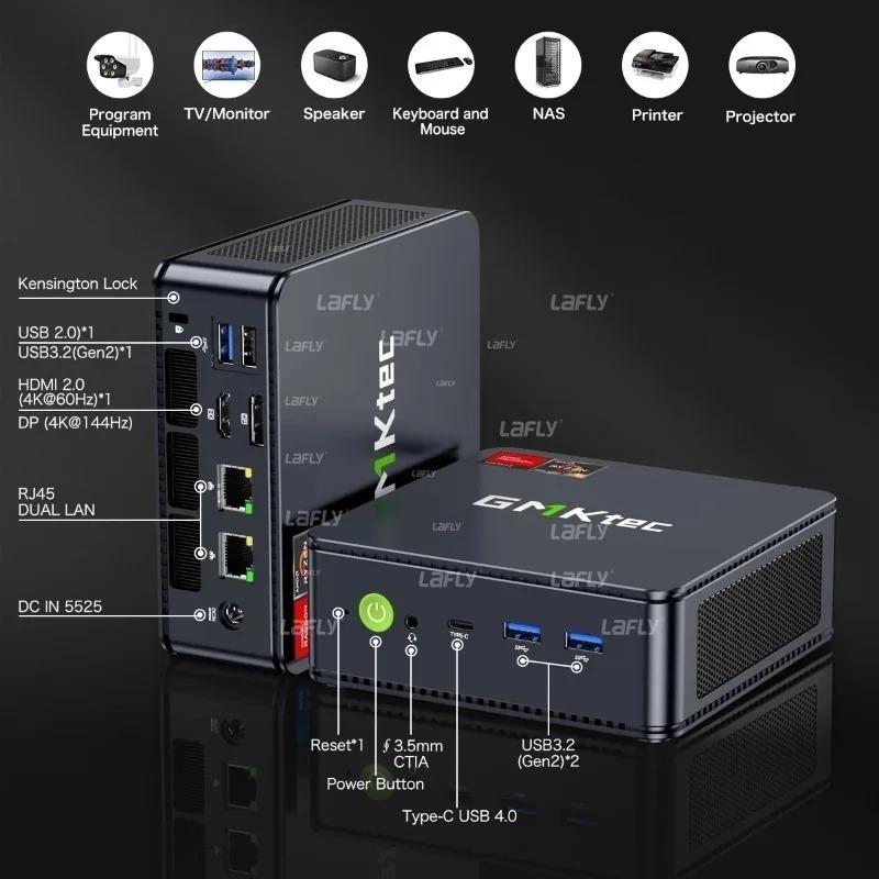GMKtec M6 Mini PC AMD R5 6600H Počítač 6 jader 12 vláken 16 GB DDR5 512 GB PCIe 3.0 SSD WiFi 6 BT5.2 Mini PC Počítač stolní