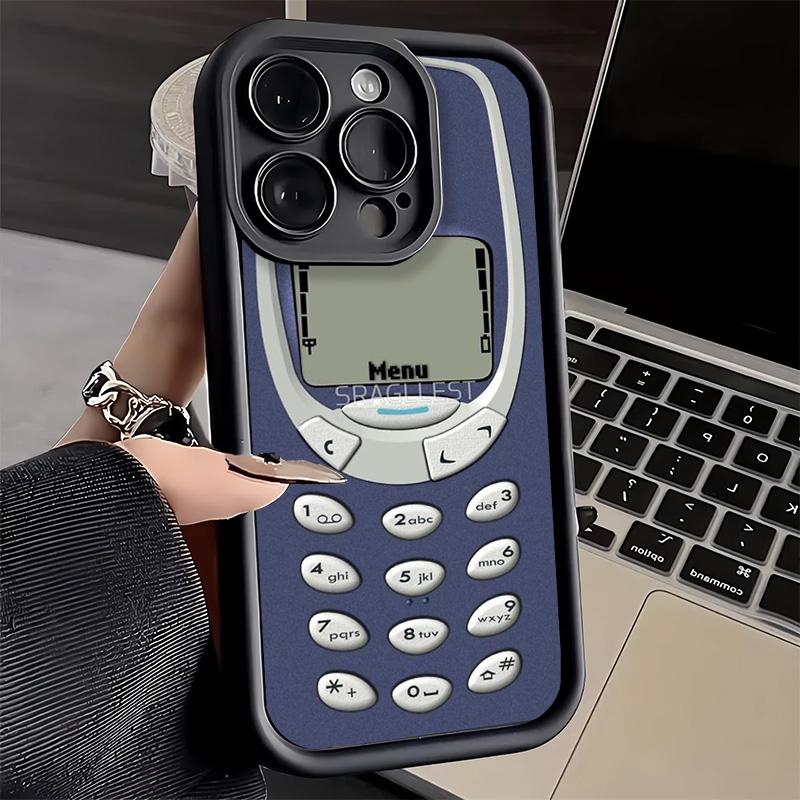 Phone Case for iPhone 17 Air 16E 15 16 Pro Max Funny Retro Callphone Cover 14 Plus 13 12 Mini Soft Shell Silicone Fundas