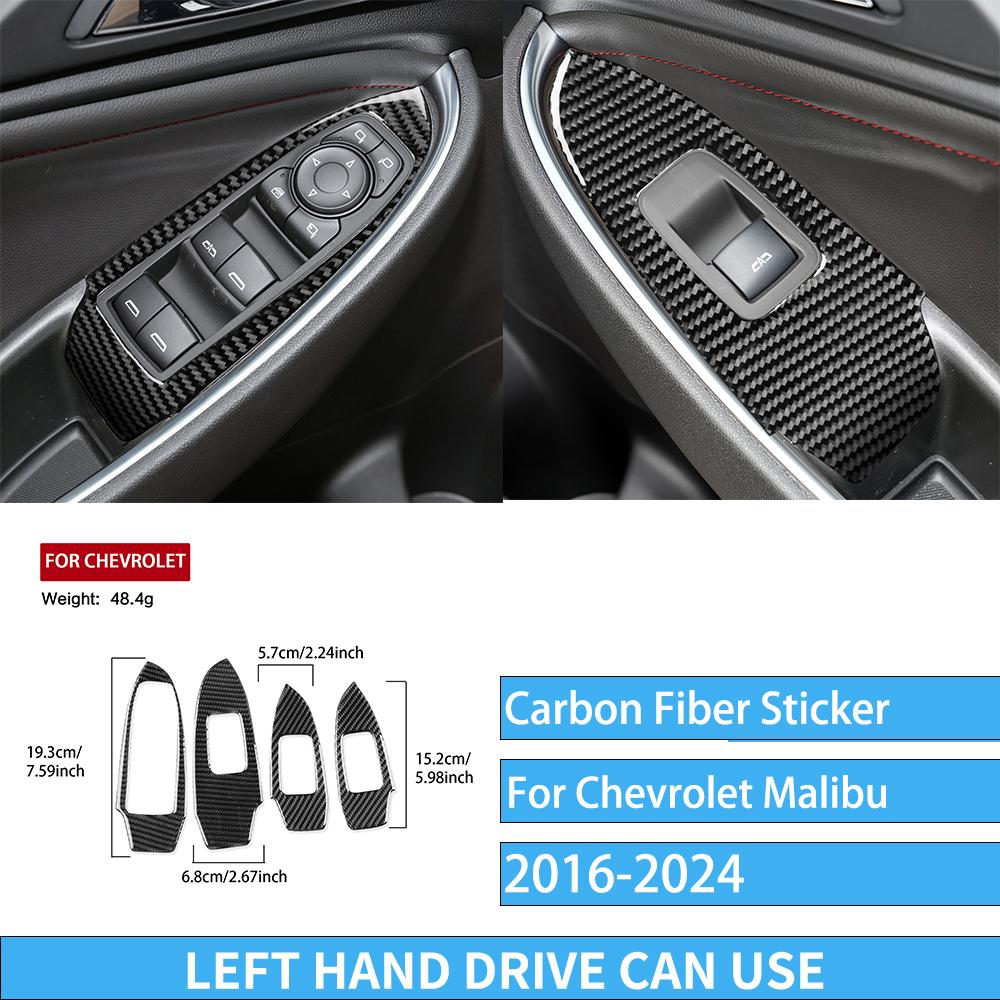 Carbon Fiber Car Accessories Gear Shift Dashboard Air Vent Interior Cover Trim Modified Sticker For Chevrolet Malibu 2016-2024