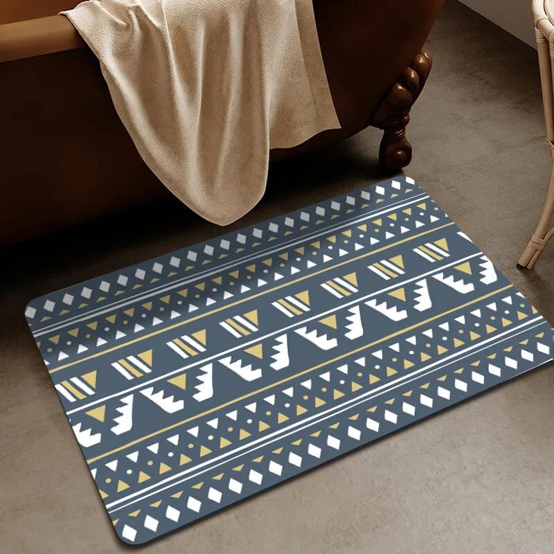 

Bohemian Pattern Carpet for Living Room Bedroom Laundry Stain Resistant Non-Shedding Rug Perfect Home Decor Mechanical Wash Mat 40x60cm
