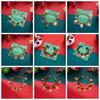 Charming Style Xmas Elk Wristband Vibrant Colors Snowflake Pendant Bangles  Boutique Stores