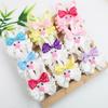 Lovely Hair Barrette Easter Festival Bunnies/Chick Hair Clip with Bowknot For Little Girl and Adult Holiday Theme Headwear