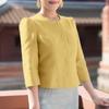 ZANZEA Women Casual Round Neck Solid Color 3/4 Sleeve Blouse