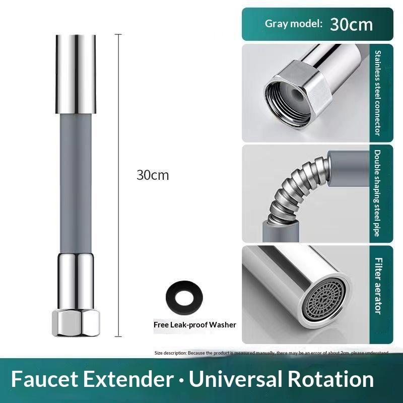 Faucet Extension Hose Rust Resistant Leak Proof 360 Degree Flexible Bendable for Home Laundry Room Utility Sink