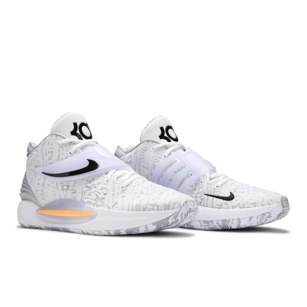 Nike KD 14 'Home' (Unisex) White / Pure Platinum / Melon Tint / Black Basketball Shoes CW3935 100