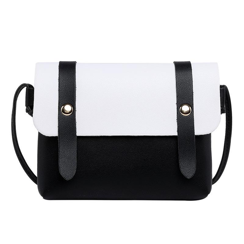 Women's bag contrasting color shoulder parallel bars mobile phone bag summer and autumn new product messenger mobile phone change bag