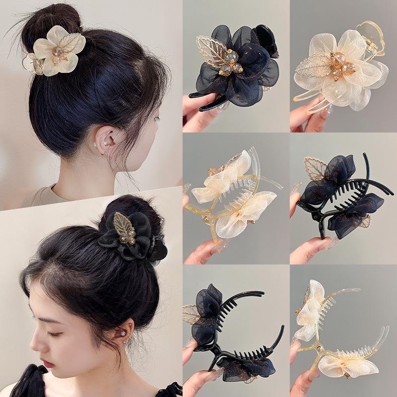 

Summer Floral Mesh Hairpin for Women