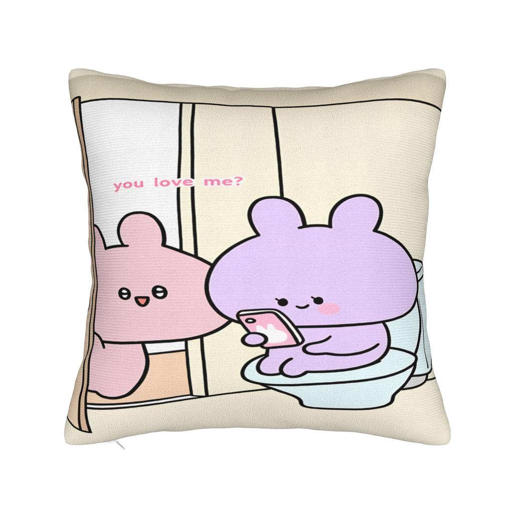 Pillow Cover Asamimichan and Anemimi  Morden Pillow Case For Sofa Couch Bed Living Room Pillowcases