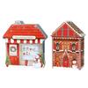 Durable Metal Christmas Cottages Decorative Box With Secure Storage Holiday Decorative Metal Container For Small Items