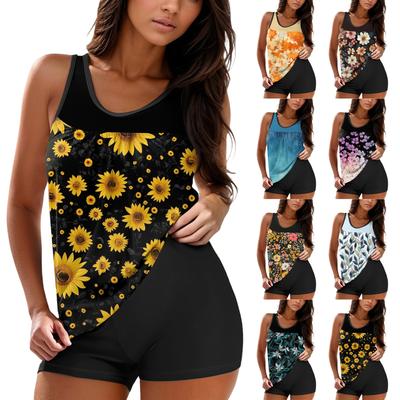 Women Swimsuit With Shorts  Flowy Two Piece Swimsuits  Bathing Swimwear