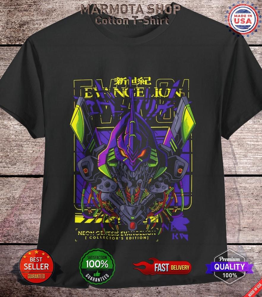 

EVA-01 Unit-01 Shirt Neon Genesis Evangelion Anime Tee T-Shirt Shinji Rei Unisex L