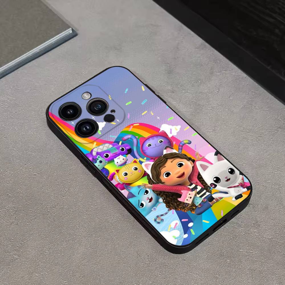 G-Gabbys Dollhouse Cute Phone Case For iPhone 16,15,14,13,12,11 Plus,Pro Max,XS,X,XR,SE,Mini,8,7,Soft Silicone Black Cover