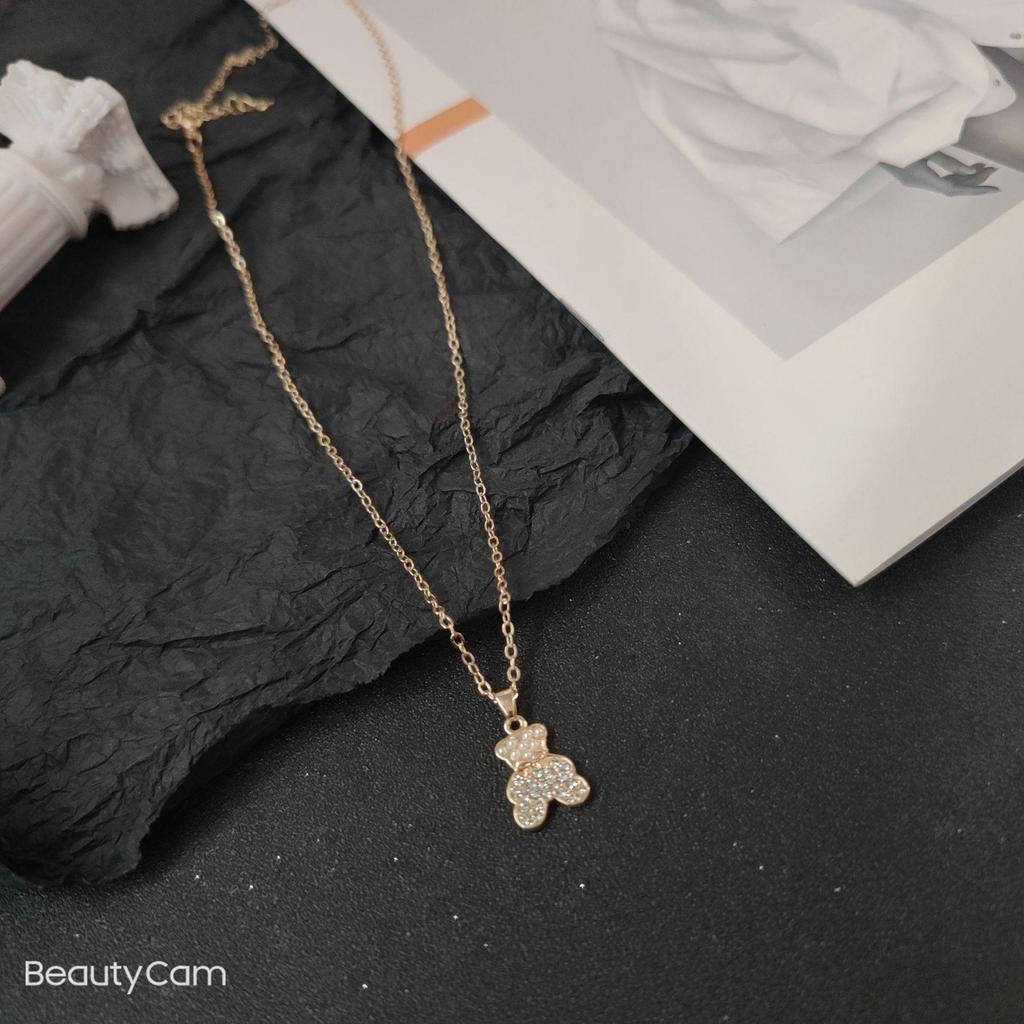 Clavicle Chain Little Bear Light Luxury Necklace - Trendy 2025 Women’s Summer Fashion