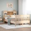 VidaXL Bed Frames Without Mattress 135x190 Cm Solid Pine Wood, Bedroom Furniture, Bed Base, Wooden Bed, Bed, Bed 3323275
