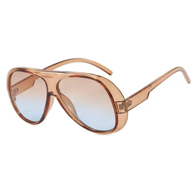 Women Oversized Frog Eye Aviator Sunglasses, INS Retro UV400 Sports Eye Protection Eyewear
