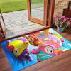 Anti‑Slip Crystal Velvet Floor Rug, Fall Guys Design Carpet for Indoor Living Bedroom Home Decoration