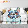 Colorful Welsh Corgi Dog Art Sharon Cummings Ultra-Soft Blanket Quilt Winter Sofa Cover Bed Covers