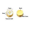 5Pcs Stainless Steel Round Gold Color Shell Cross Moon Beads Charms for DIY Women Necklace Jewelry Making Bracelet Accessories