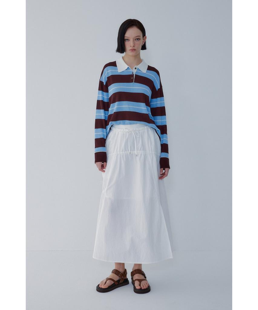 Bobeu String Banding Tiered Skirt_White 7156235003
