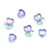 20Pcs/Lot 12*12.3mm Small Flowers Heart Leaves Glass Loose Beads for Jewelry Making Handmade DIY Bracelet Necklace Accessories