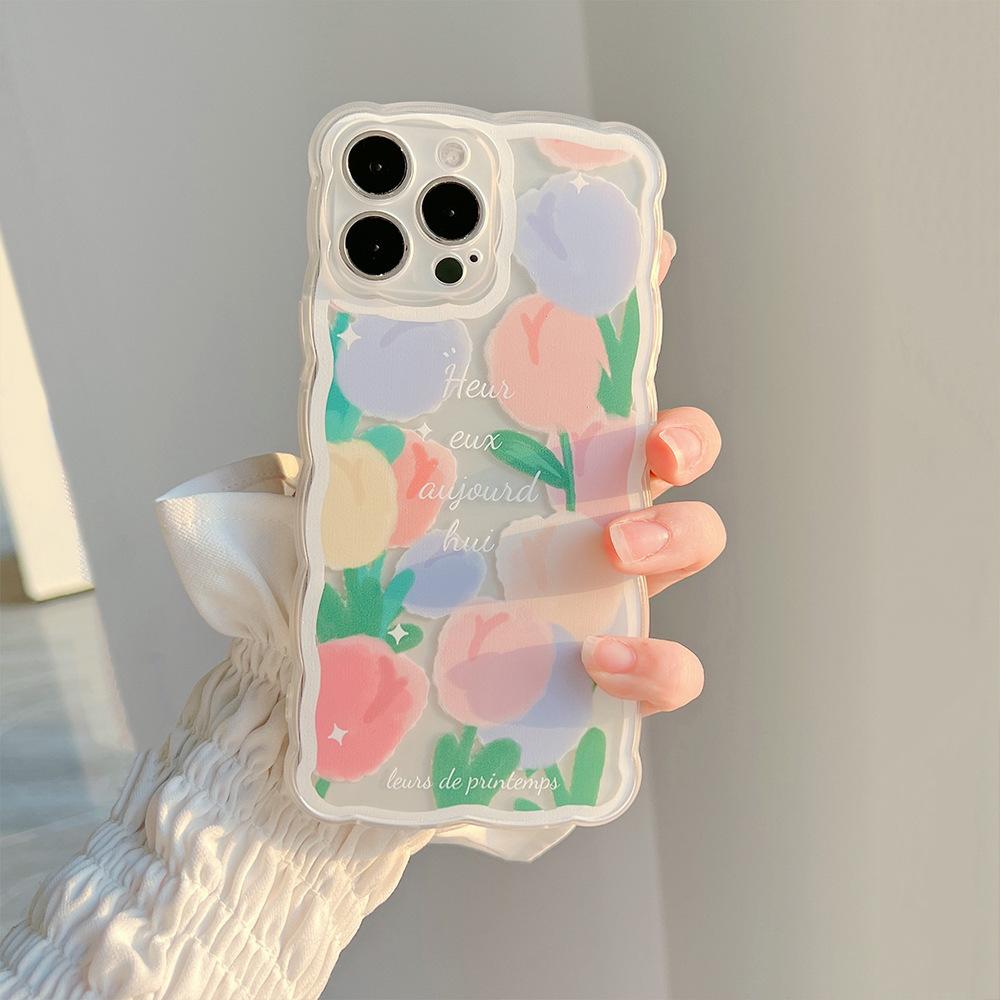 Flower Iphone13 IPhone Case 16pro Max Transparent 14 All inclusive 8p Girl 15 Suitable