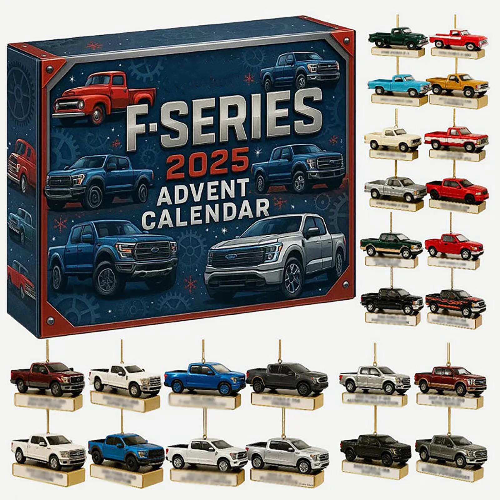 

2D Plane+airplane Box +24PC+ Pickup Truck Countdown Box Christmas Advent Calendar One Size синий