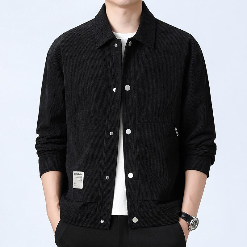 Cordjacke Frühling Neu Jugendtrend Lässig Business Slim Herren Einreiher