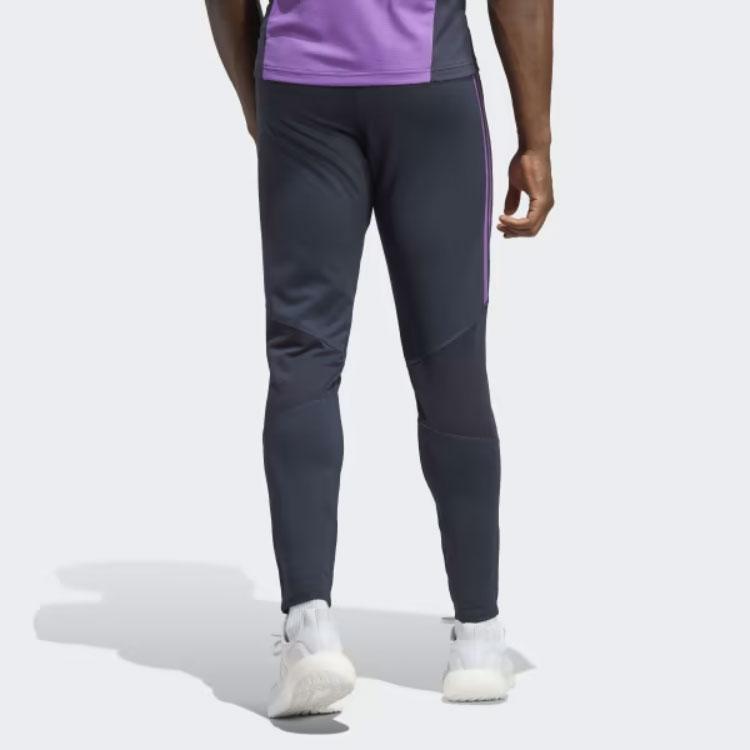 Adidas Condivo 22 Pro Real Madrid Player Edition Soccer Training Series Striped Slim Fit Mid Rise Soccer Pants Men Bottoms Deep-Blue HT8793