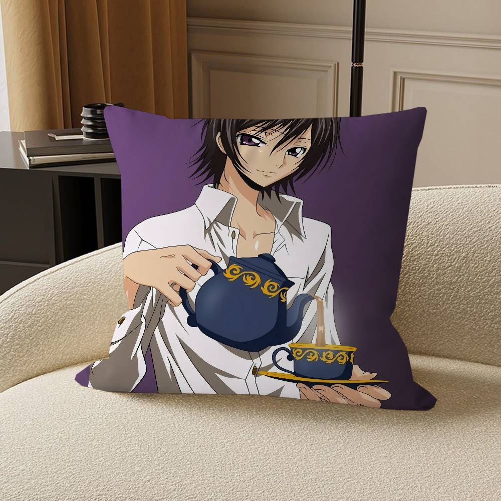 

Аниме C-Code Geass Лелуш Стич Подушка-наволочка Удача Дракона чехол для диванной подушки украшение для дома комнаты подарок для детей 12x12Inch
