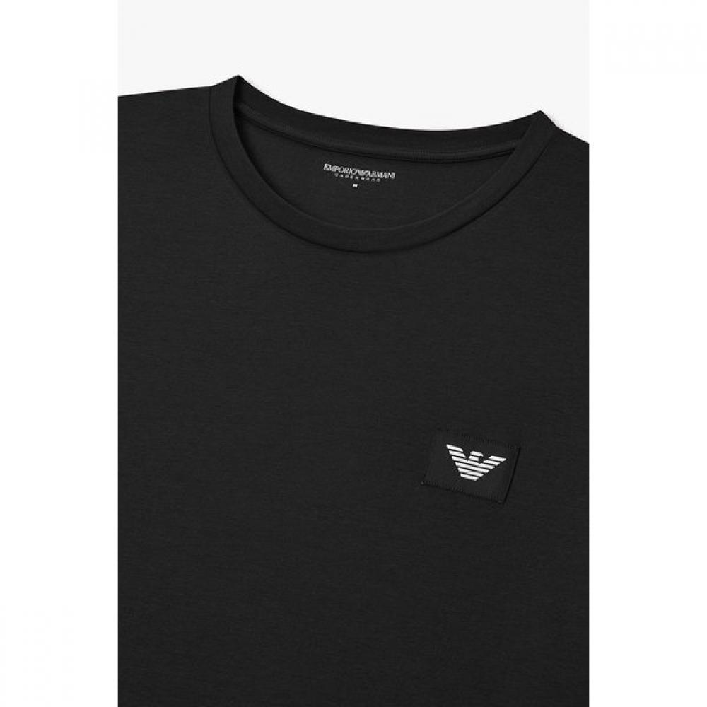 Emporio Armani Men S Lounge T ShirT wiTh Eagle Logo paTch  0816134022 