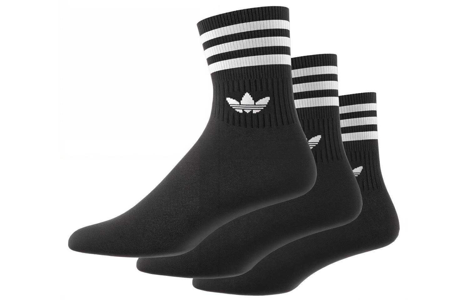 Adidas Originals Crew Socks Unisex 1 Set 3 Pack Black DX9092 M