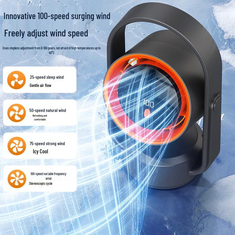 High-Power Leafless Oscillating Desktop Air Circulator Fan