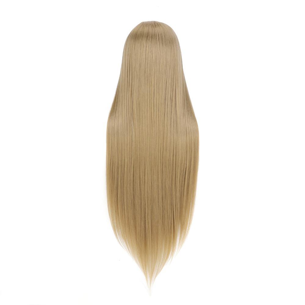 Flecht- und Styling-Mannequinkopf mit gerader Ponyfrisur – Permierbar, Färbbar und Ideal für Friseur- und Schnittübungen