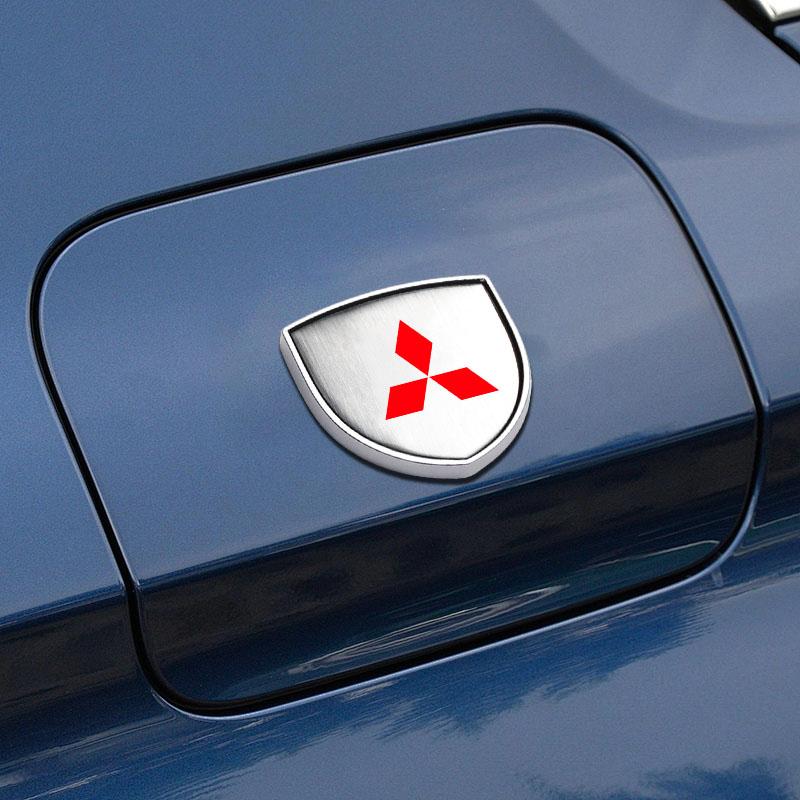 1Pcs 3D Metal Auto Door Shield Emblem Car Body Badge Sticker Styling For Mitsubishi Outlander I200 Pajero Eclipse ASX Lancer Space Delica Ex