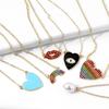 Stunning Drip Multicolor Heart Pendant Necklace For Unique And Accessories Trendy