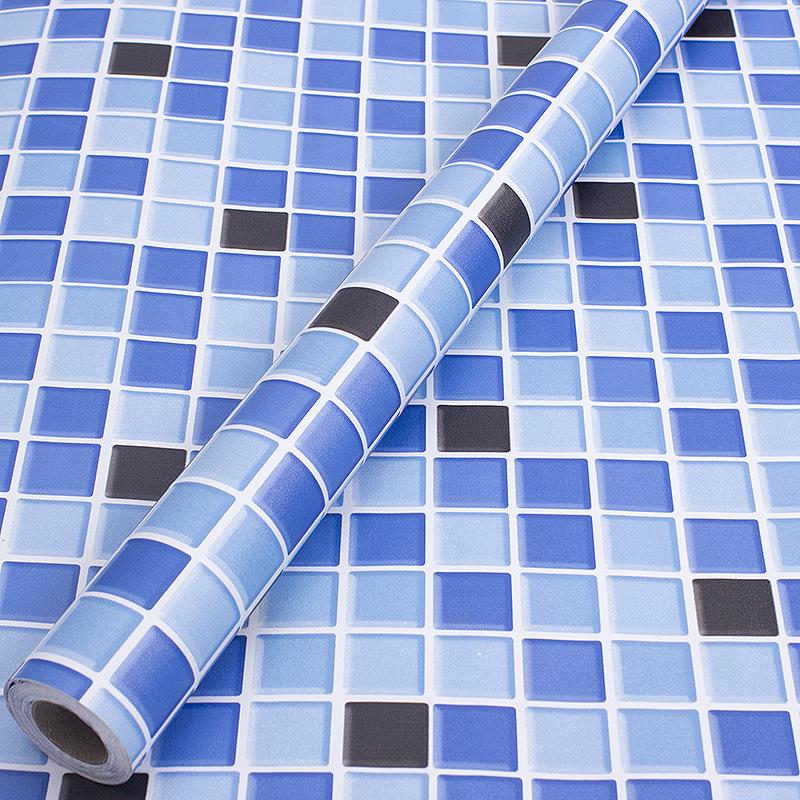 Yunpoint Kitchen Oil-Proof Diy Decorative Film Waterproof Self-Adhesive Wallpaper Bathroom Toilet Thick Mosaic Tile Wall Sticker