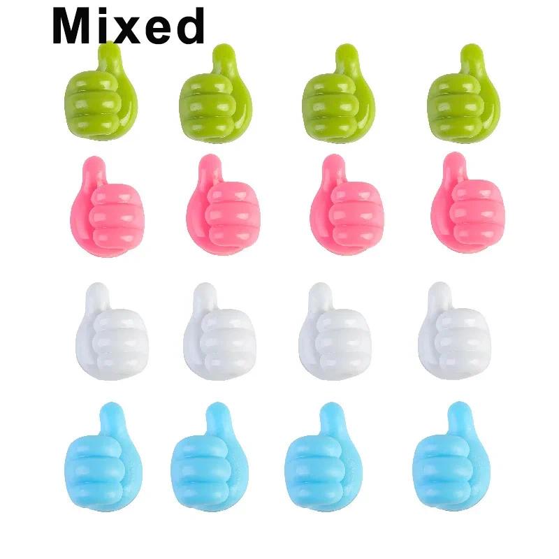 Lot de 10 crochets muraux en silicone auto-adhésifs pour câbles, crochets pour clés, crochets de rangement muraux multifonctions