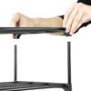 Slim Shoe Cabinet, Metal Shelf, Foldable Shoe Rack, Black Frame