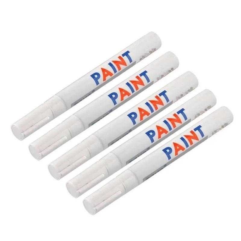 

12 шт./набор Белый Водонепроницаемый Резиновый Перманентный Маркер для Рисования Принадлежности Ручка Шина Автомобиля Протектор Экологичная Покраска Шин Пишущие Ручки 12 Pcs