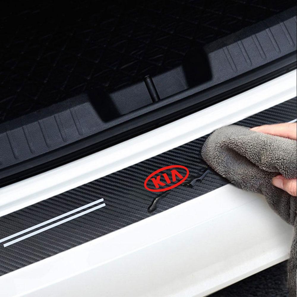 New 4Pcs Car Door Sill Threshold Protector Stickers Accessories For Kia Pegas Sorento Soul Cerato Sportage Ceed Niro Borrego K5
