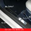 Leather Car Door Anti-Kick Pad Inner Door Sill Plate Anti-Dirty Protective Cover Auto Interior Accessories For Zeekr X 2026 2027