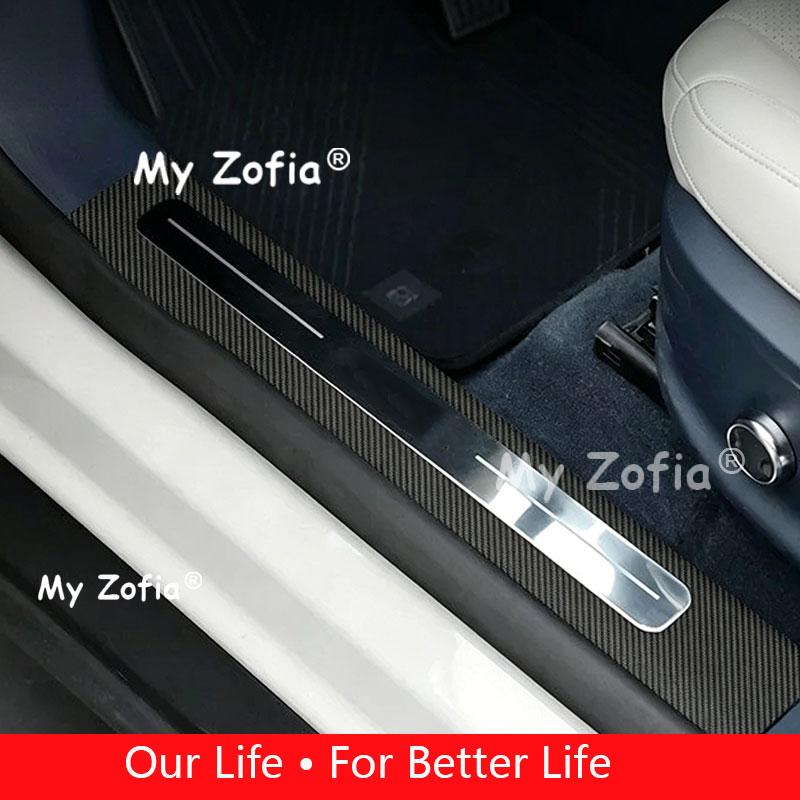 Leather Car Door Anti-Kick Pad Inner Door Sill Plate Anti-Dirty Protective Cover Auto Interior Accessories For Zeekr X 2026 2027