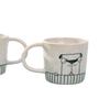 Creative Ceramic Mug Hand Painted Cat Dog Couple Coffee Cup Cartoon Design