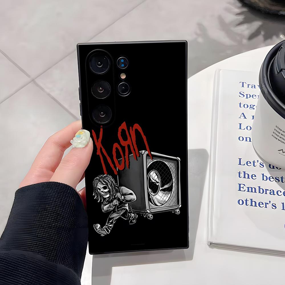 K-Korn Hot Metal Rock Band Phone Case For Samsung S26 Ultra S25 Edge Ultra S23 S22 S21 S20 Ultra Plus S24 Fe  Cover